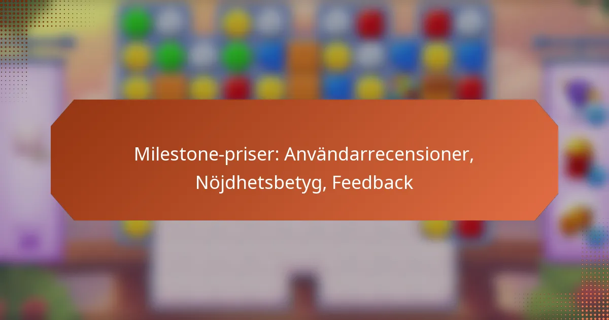 Milestone-priser: Användarrecensioner, Nöjdhetsbetyg, Feedback