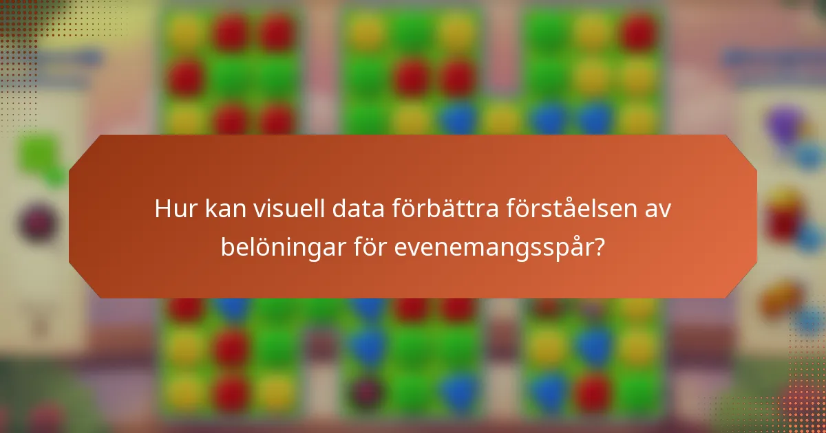 Hur kan visuell data förbättra förståelsen av belöningar för evenemangsspår?